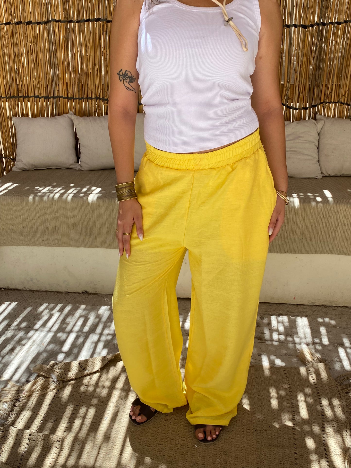 Yellow Linen Pants