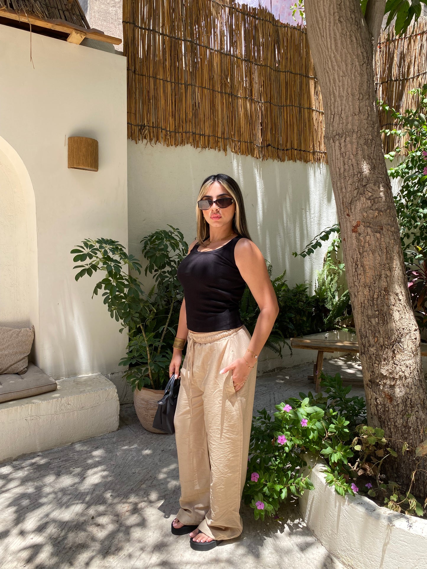 Beige Linen Pants