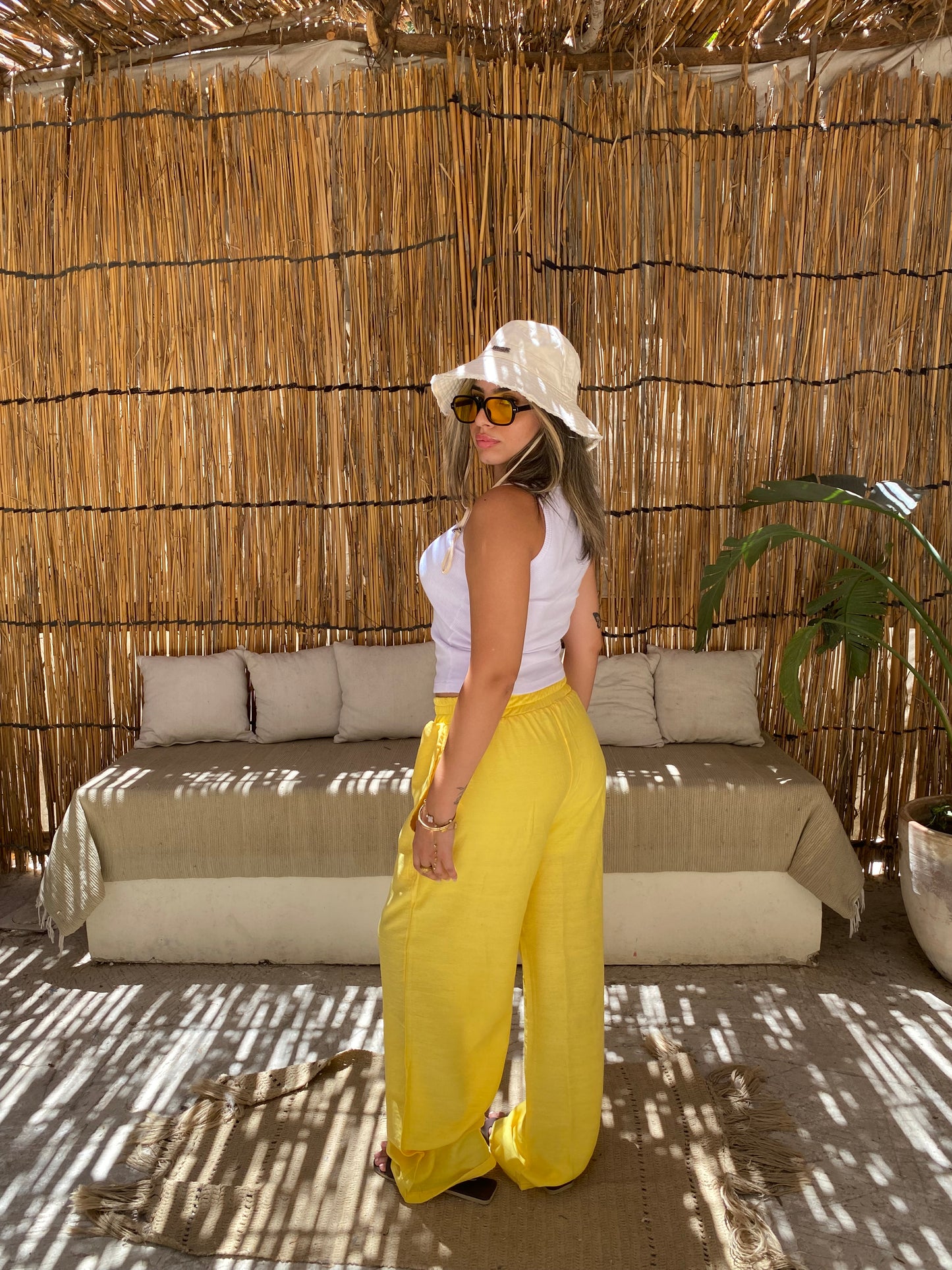 Yellow Linen Pants