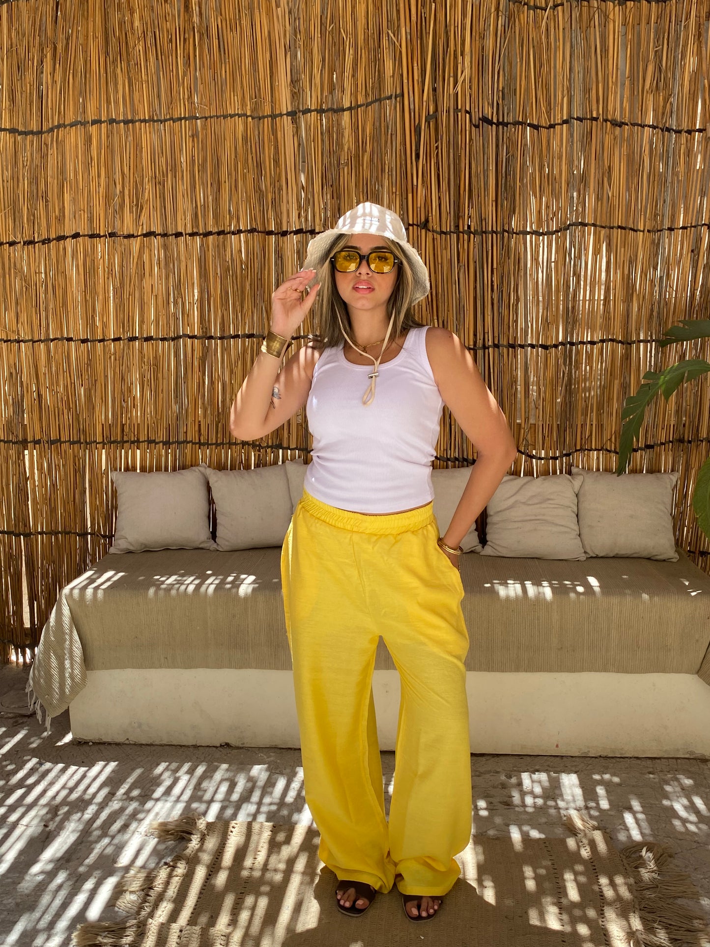 Yellow Linen Pants