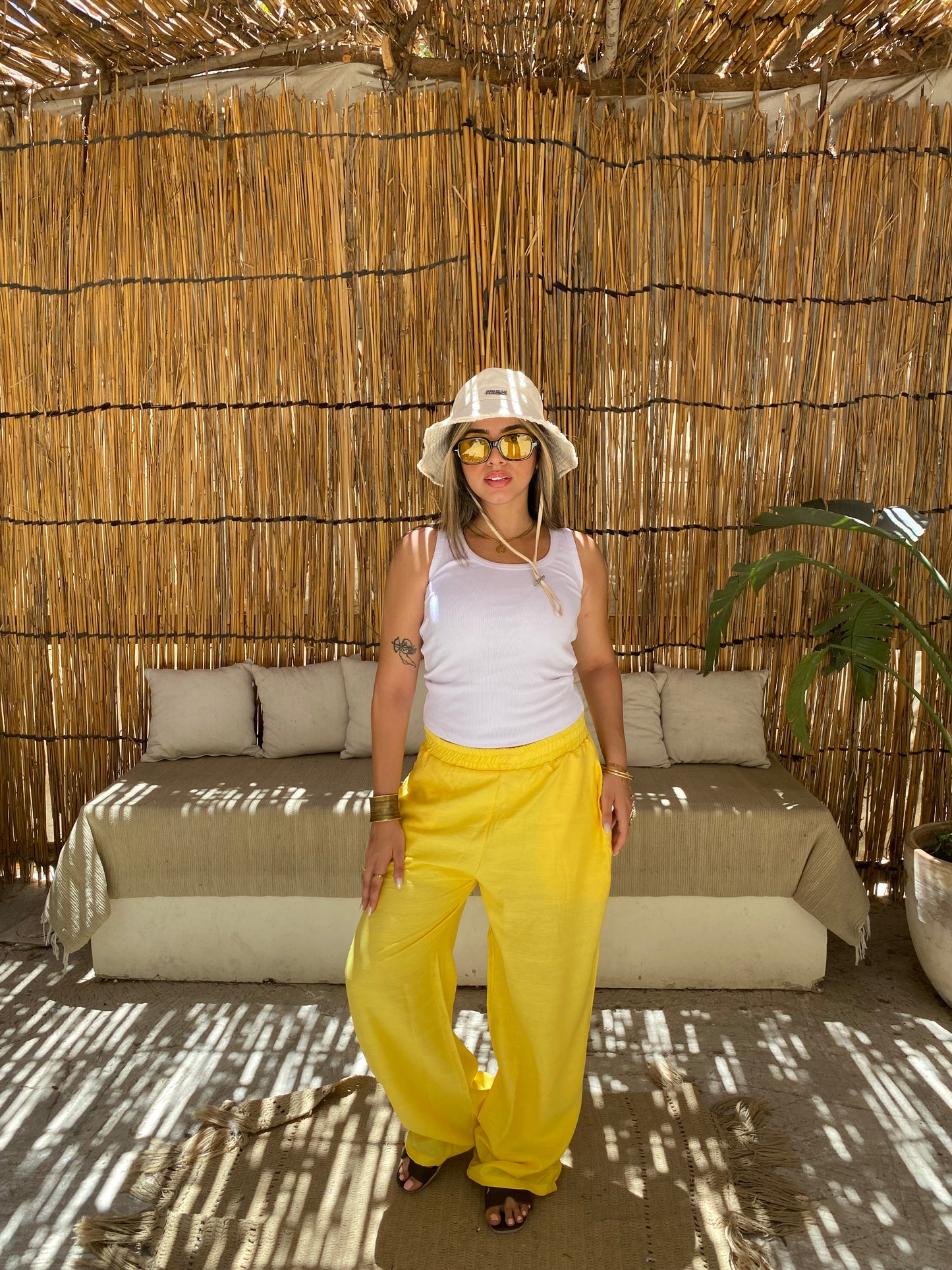 Yellow Linen Pants