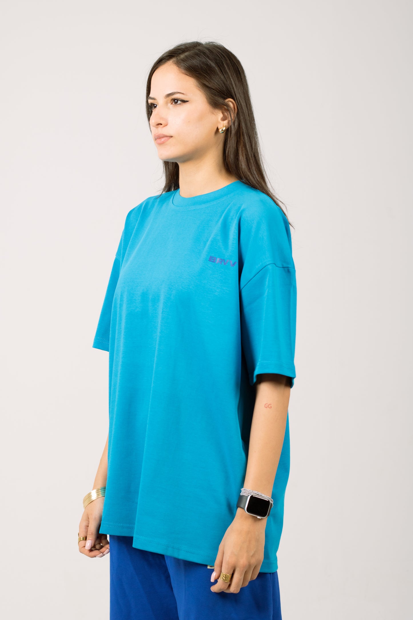 Cyan Oversized T-shirt