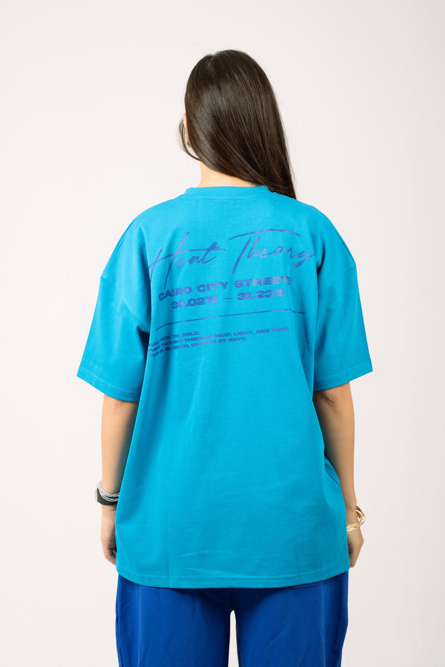 Cyan Oversized T-shirt