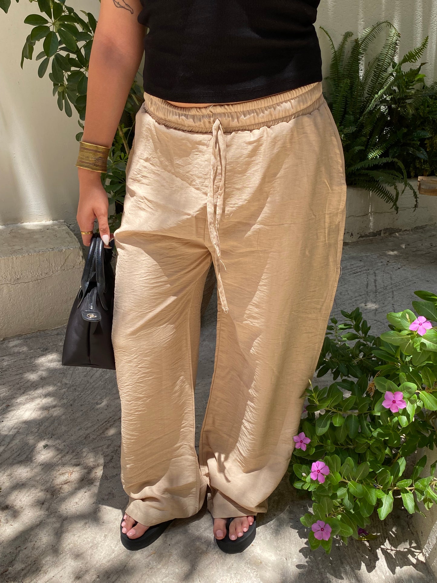 Beige Linen Pants