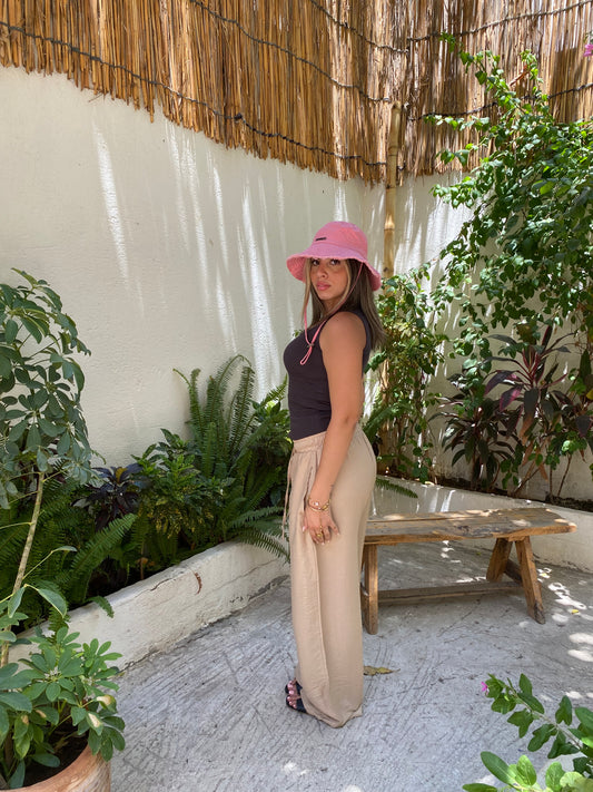 Beige Linen Pants