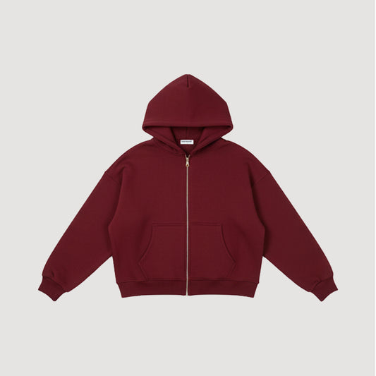 Burgundy Zip-Up